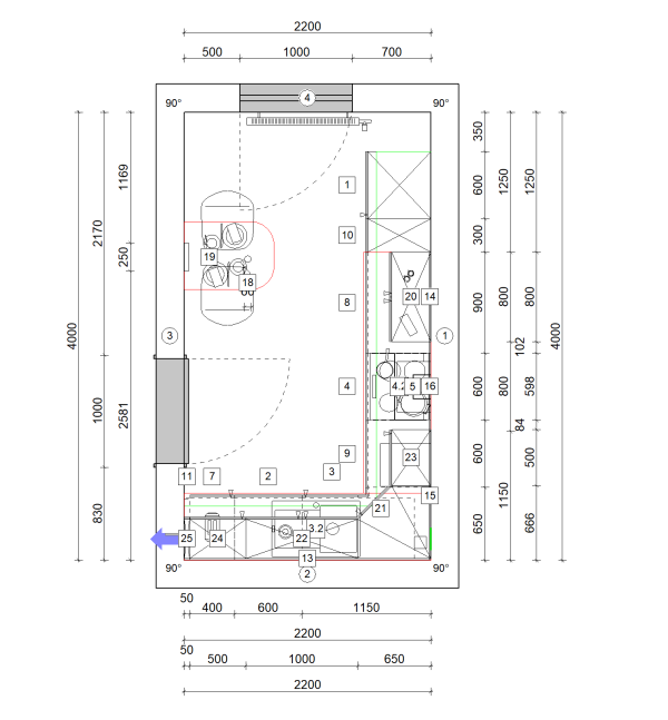 Landhausküche Chalet in Sand – Bild 3