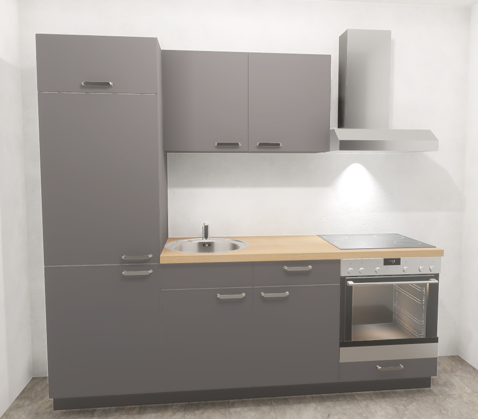 Küchenzeile 2200mm Breit, individuell anpassbar, Kostenlose Küchenplanung